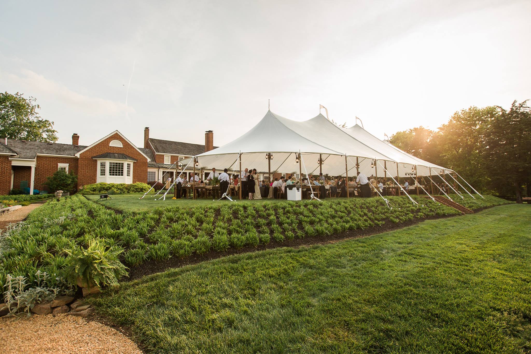 Wedding tent outlet set up