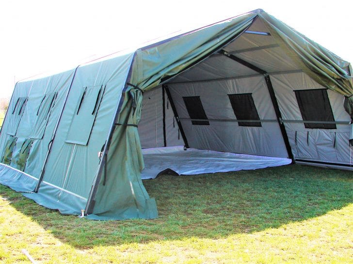 Army maintenance clearance tent