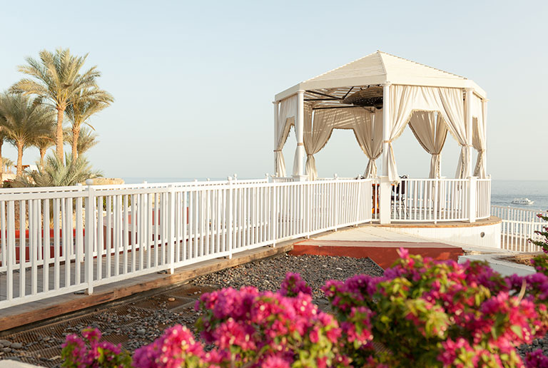 Alcove on crystal sea summer in mediterranian