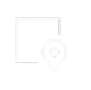 Minimal line icon of a location pin symbol representing address or map.