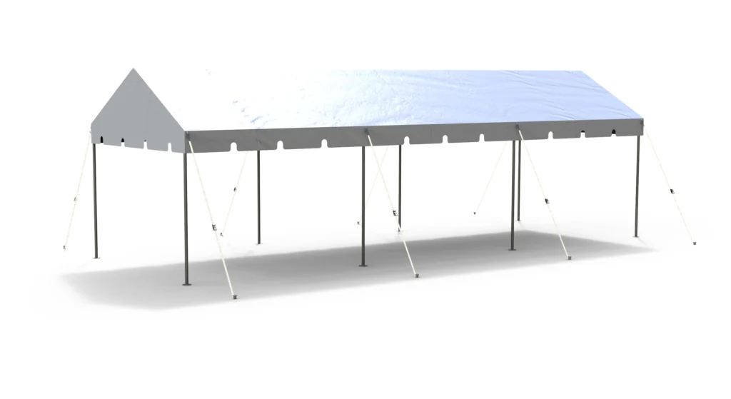 White modular frame tent rendering for event and commercial use