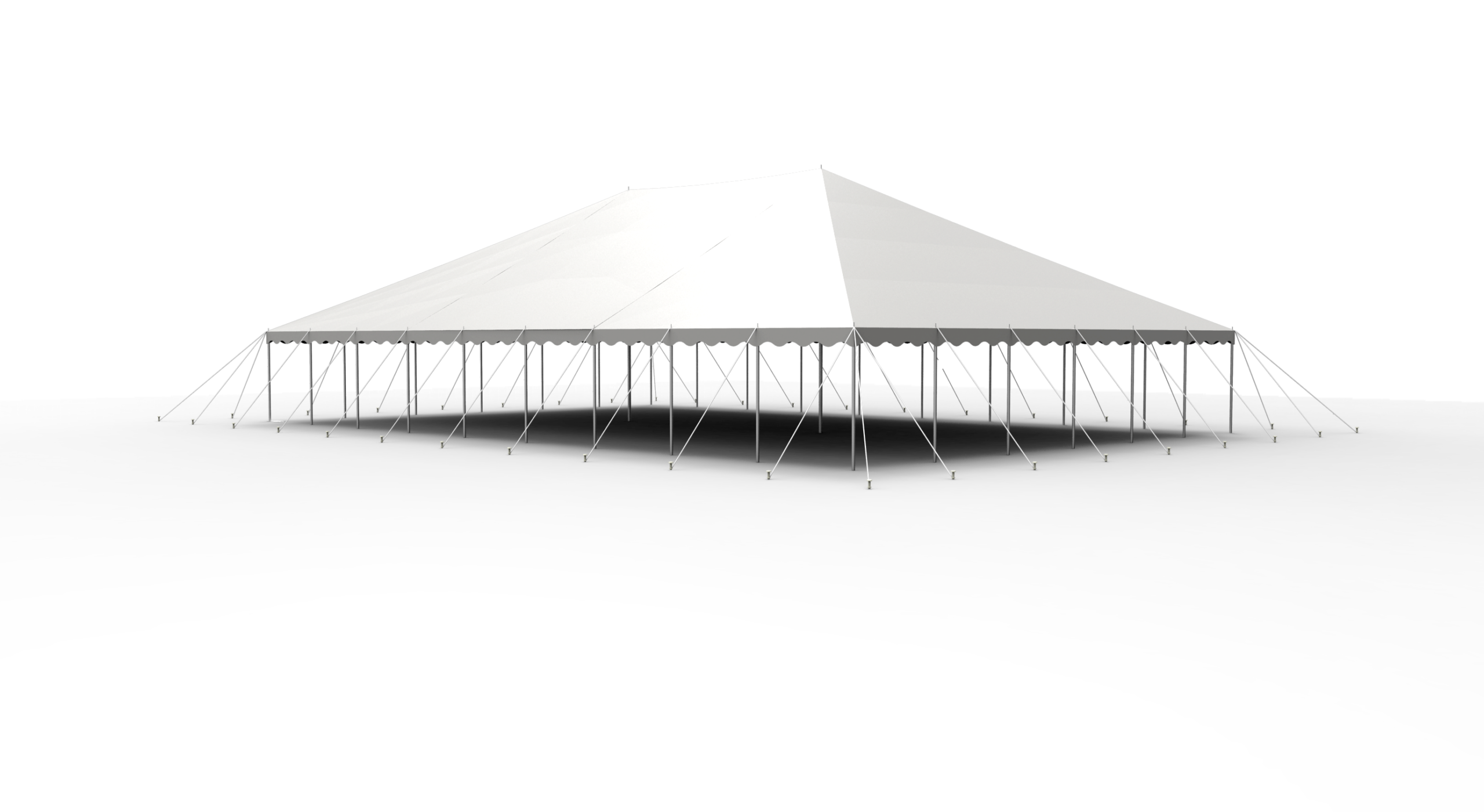 White pole tent rendering Anchor Industries event structure