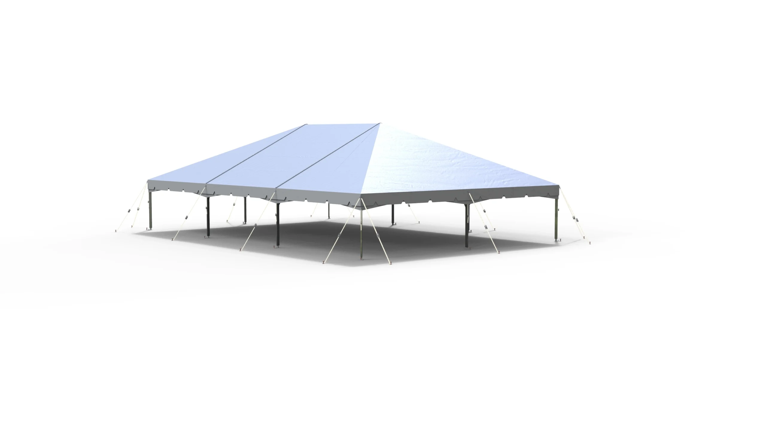 Frame tent rendering with extended roof Anchor Industries