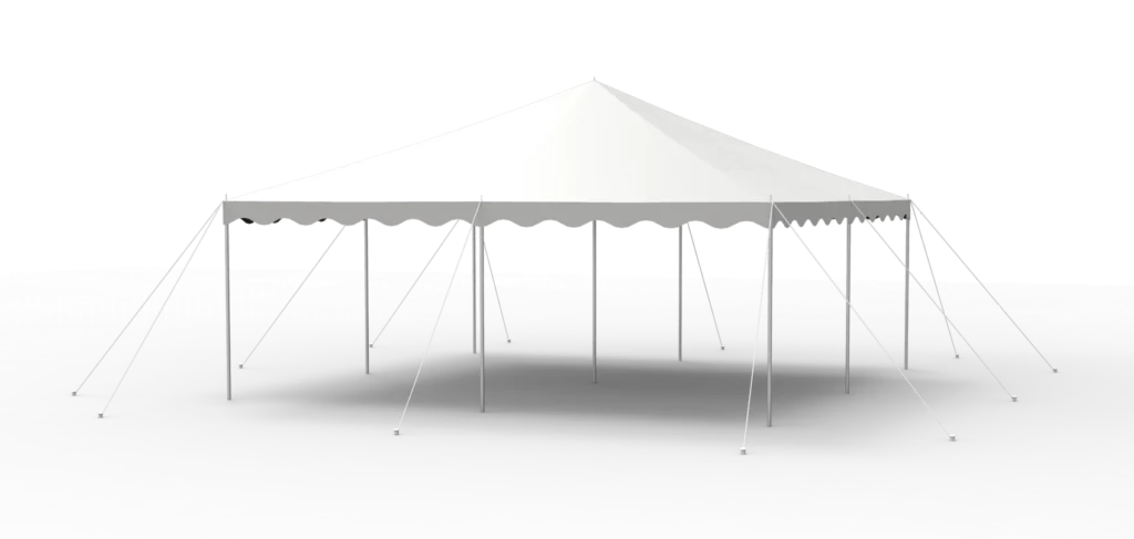 White frame tent rendering Anchor Industries outdoor design