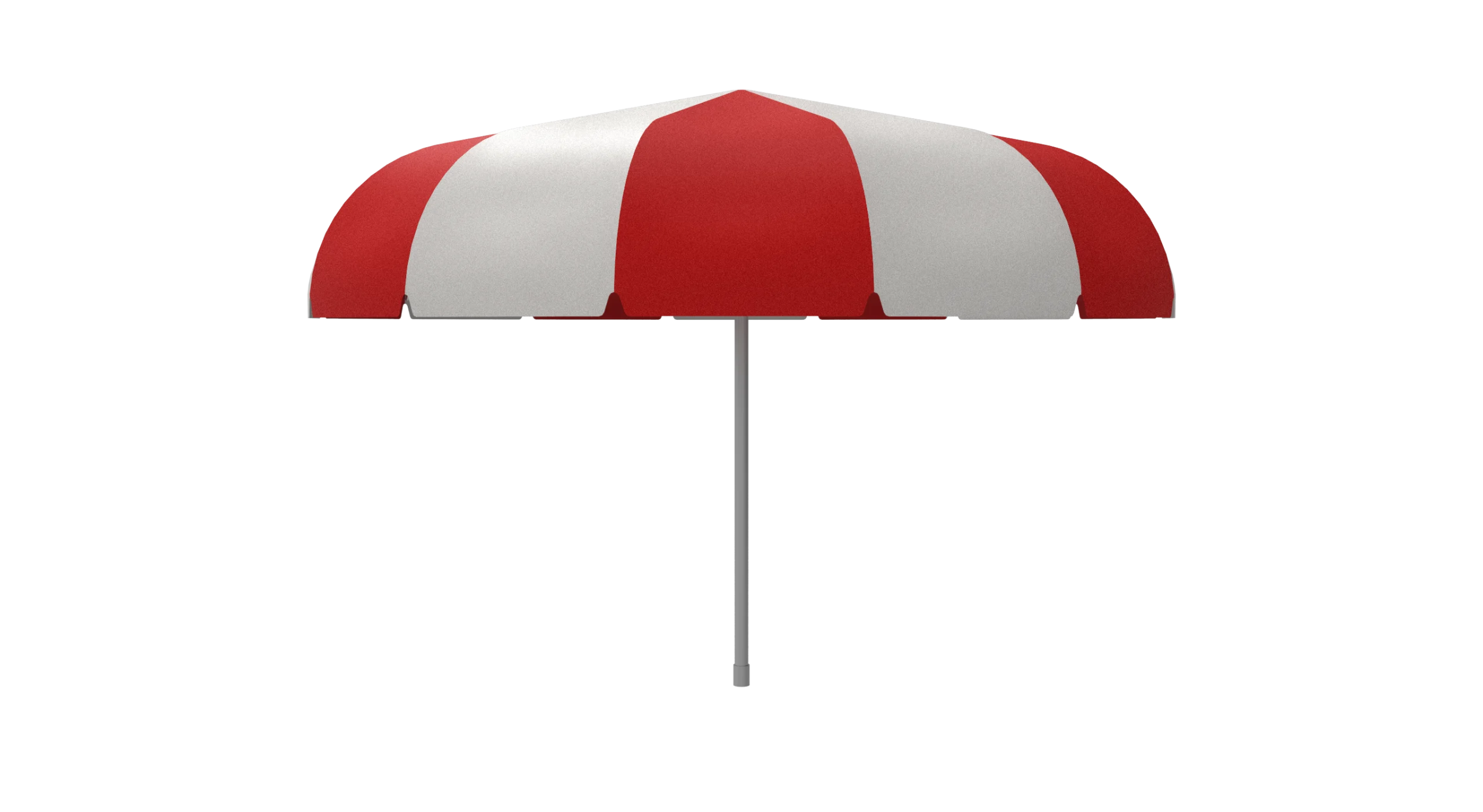 Red and white striped commercial shade umbrella Anchor Industries